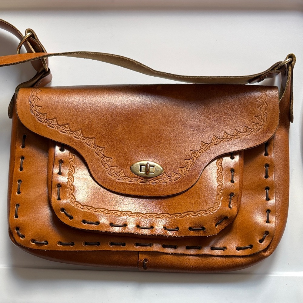 Brown Leather Shoulder Bag